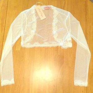 NWT- Long Sleeve Sheer Shrug
